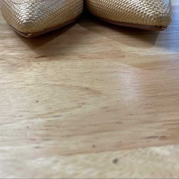 DUNE 'Hulaa' Pointed Toe Flat Slip On Shoes in Woven Natural Colour Size 40 - Picture 7 of 11